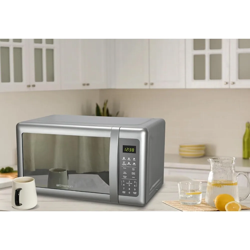 Countertop Microwave 1100 Watts, 1.6 cu ft - Smart Sensor Microwave Oven With LED Lighting and Child Lock Easy Clean