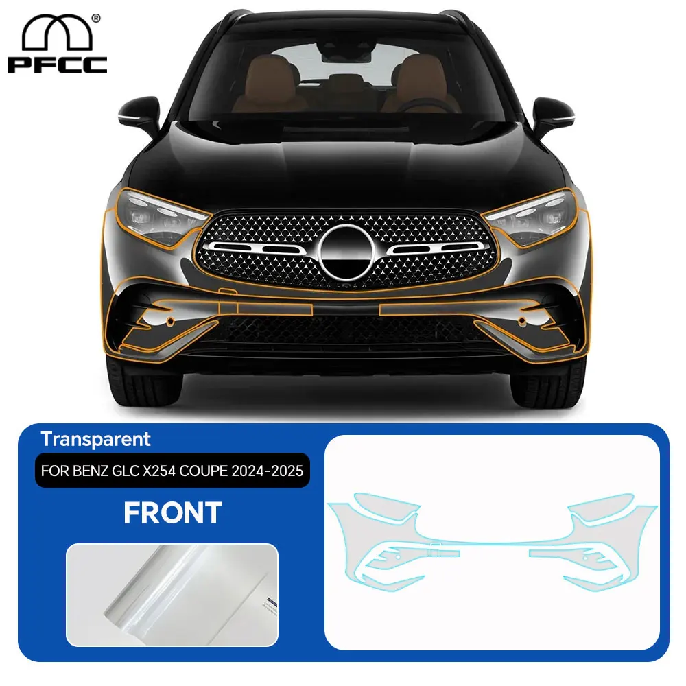

for Mercedes-Benz GLC X254 Coupe 2024 2025 Paint Protection Film TPU Car Anti Scratch Pre-Cut Car Body Clear Bra Clear Bra PPF