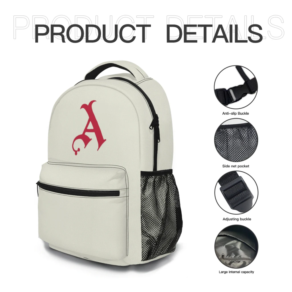 New Fashionable  A is for Arsenal_K8VQD5 Backpack Bag Large Capacity Trendy Book Bag Multi-pockets Adjustable 17inch