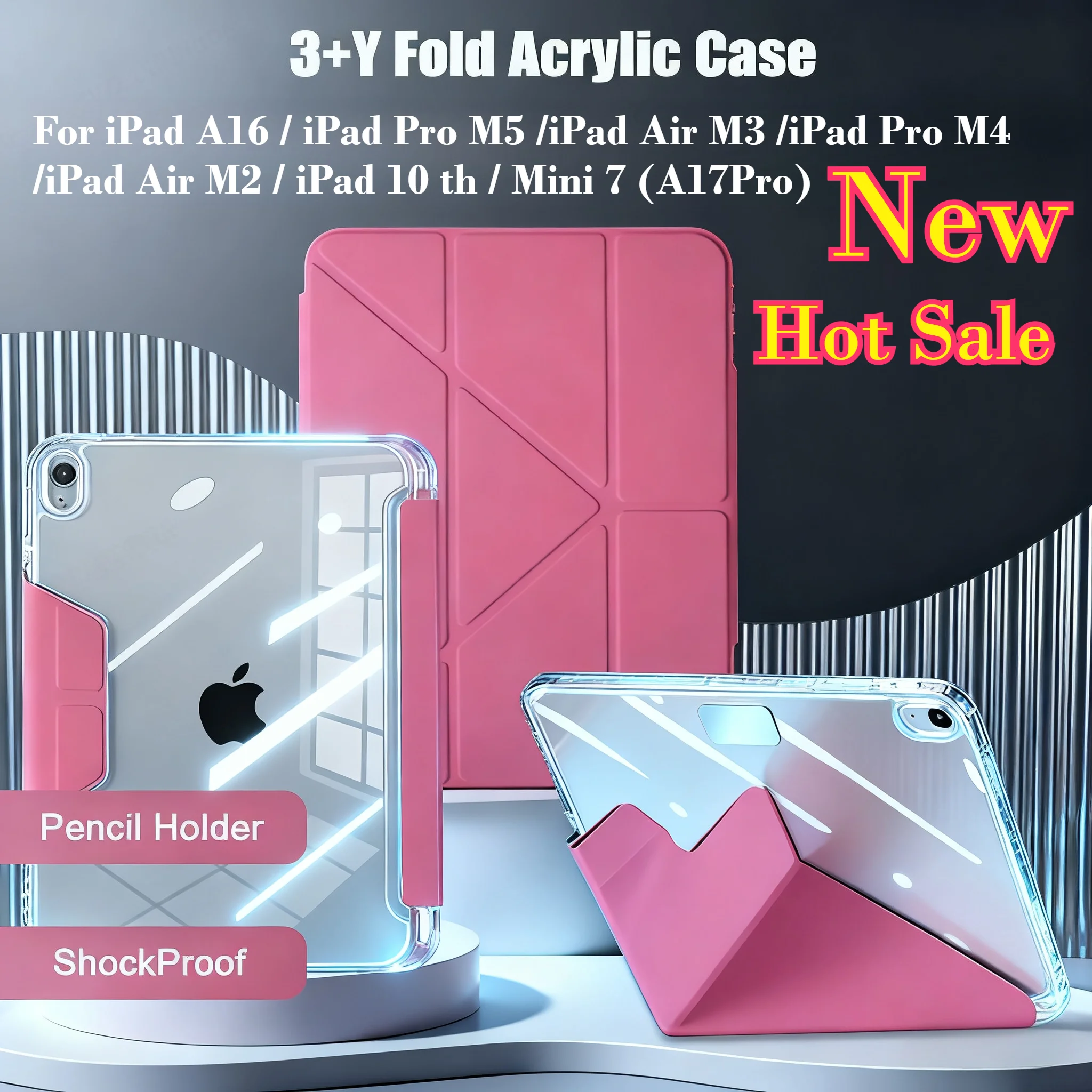 

Чехол для планшета New IPad Pro M5 A16 11 10th Gen 9/8/7th 10.2" A17 Pro 12.9" Air 11 13 M3 Mini Air 7 6 5 4 3 Противоударный Funda