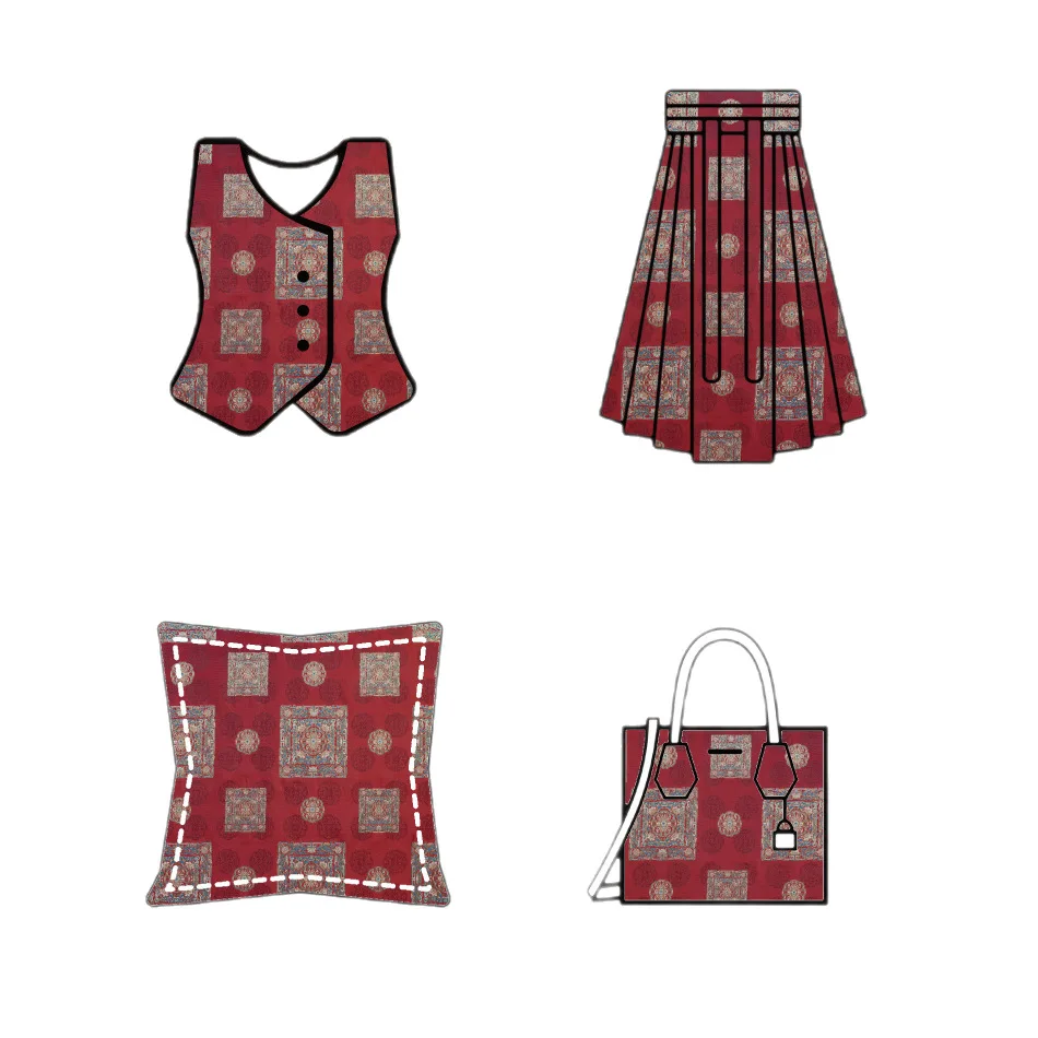 Chinese Style Classic Yarn Dyed Jacquard Fabric Women's Dress Skirt Suit Jacket Handmade Sewing Fabric