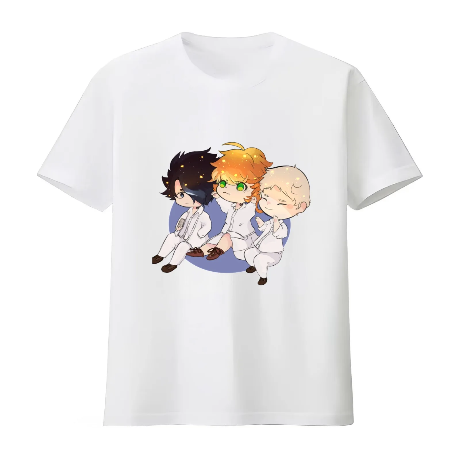 The Promised Neverland T-Shirt Summer Casual Cotton Tee Oversized Streetwear Tops Vintage Graphic Print Unisex Men Women