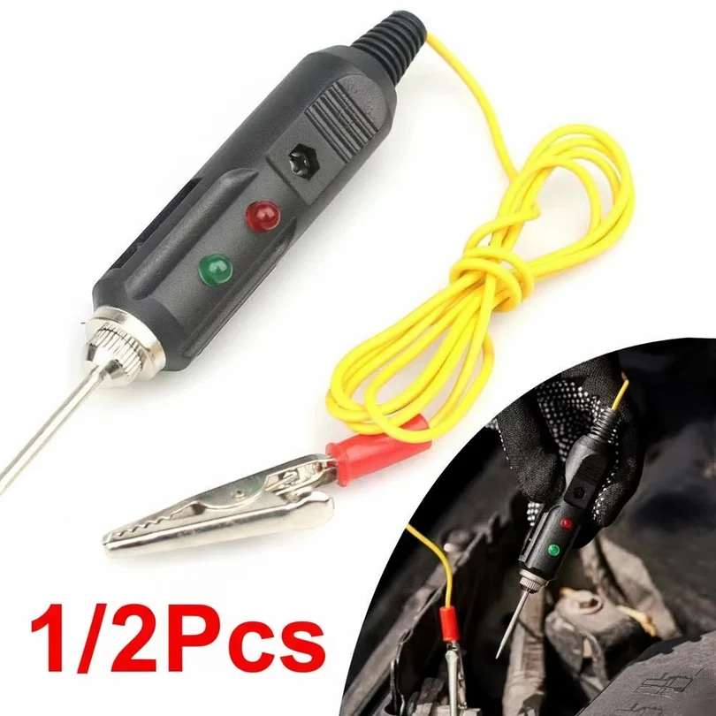 Car Voltage Tester Pen 6V-24V DC, Automotive Circuit Electrical Tester with Test Probe Needle, for Fuse Relay Light Diagnostic