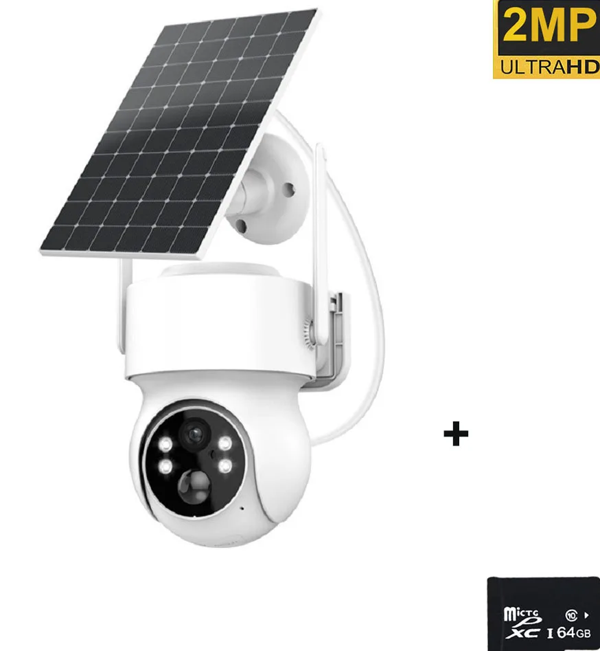 Outdoor WiFi PTZ-camera 4MP HD Draadloze IP-camera op zonne-energie met ingebouwde batterij Videobewaking voor huisbeveiliging iCsee