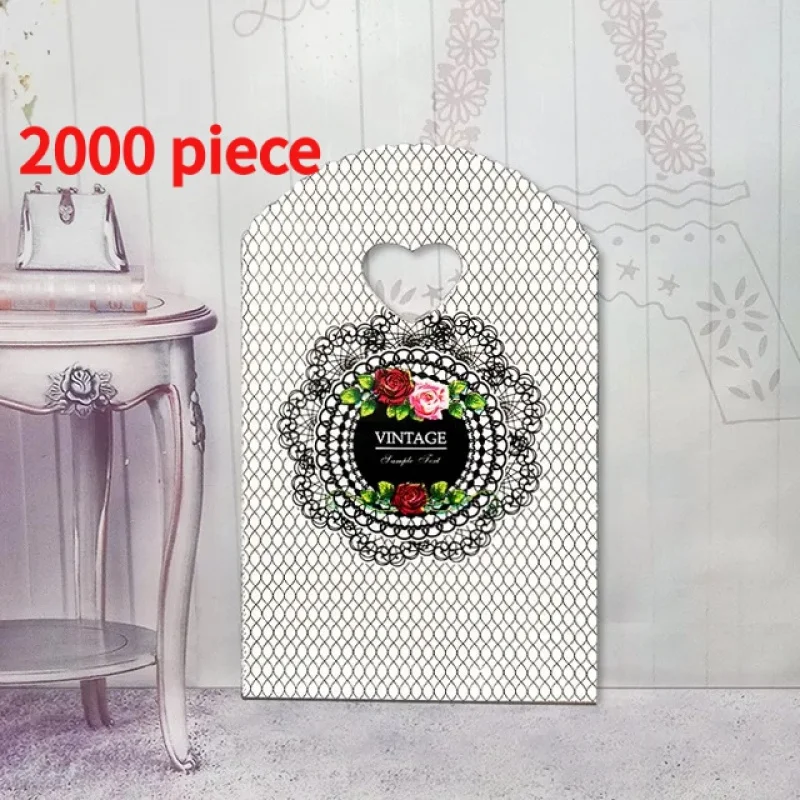 20 00piece.Custom.Factory Custom Custom Printed Logo Hdpe Ldpe Merchandise Die Cut hard pp Plastic Shopping Bag With tote Handle