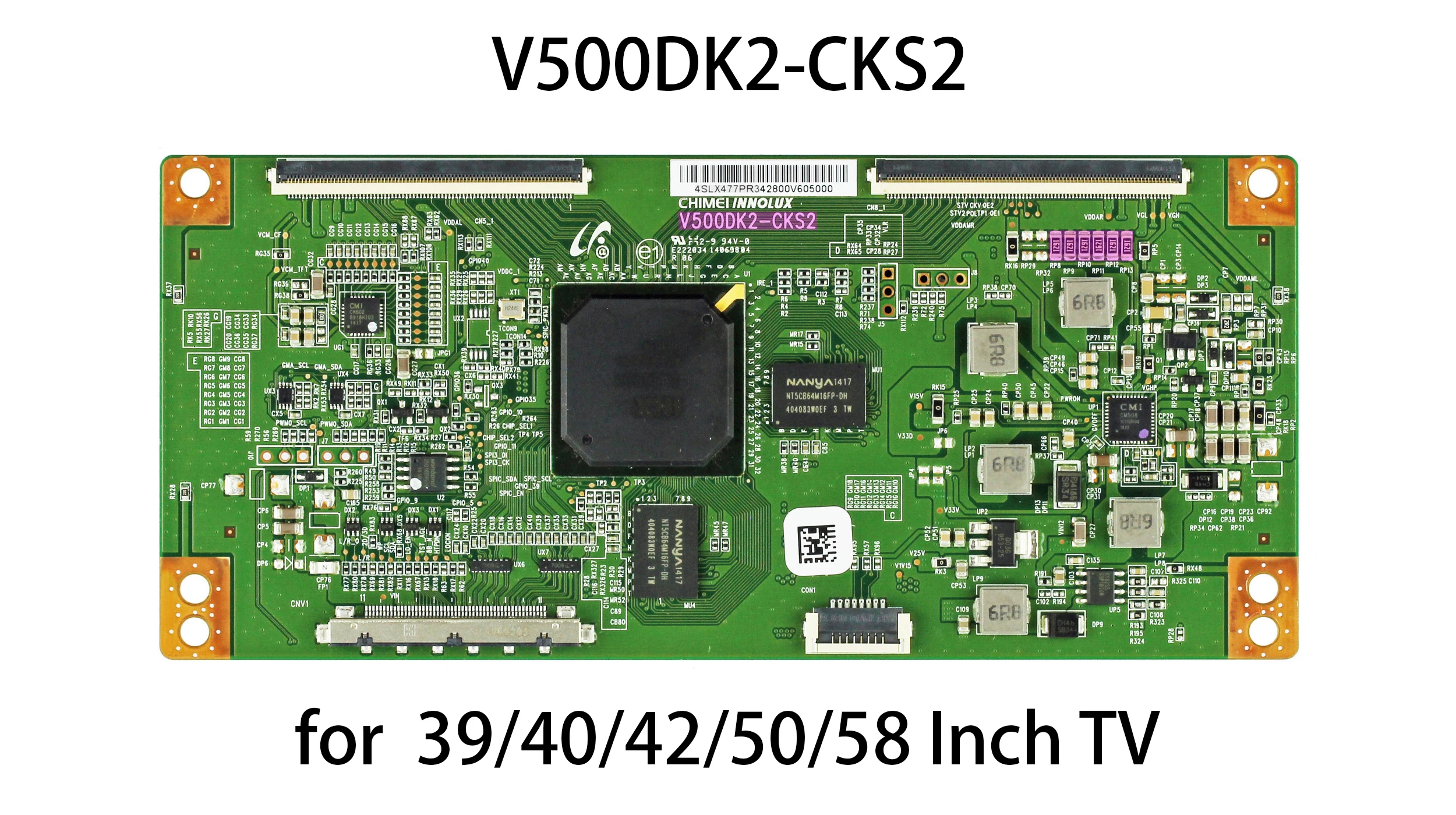 V500DK2-CKS2 Logic Board adalah untuk T-CON 39/40/42/50/58 inci 40PUS6809/12 50PUS6809/12 BDM4065UC PLDED4030A-C-RK E4SFC421 ELEFT426