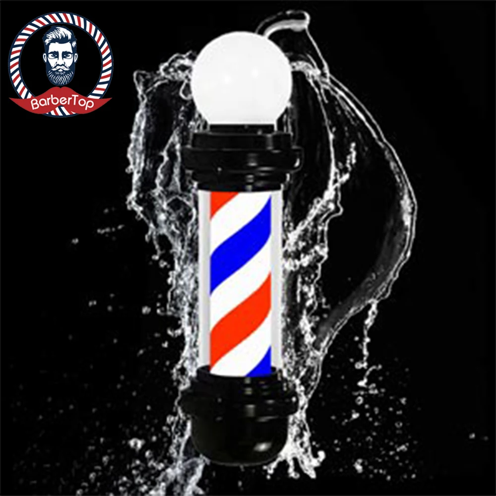 

Pro Hair Salon Turn Light Hairdressing Light Wall Hanging Rotating Led Barbershop Waterproof Save Energy Turn Light Pole Set