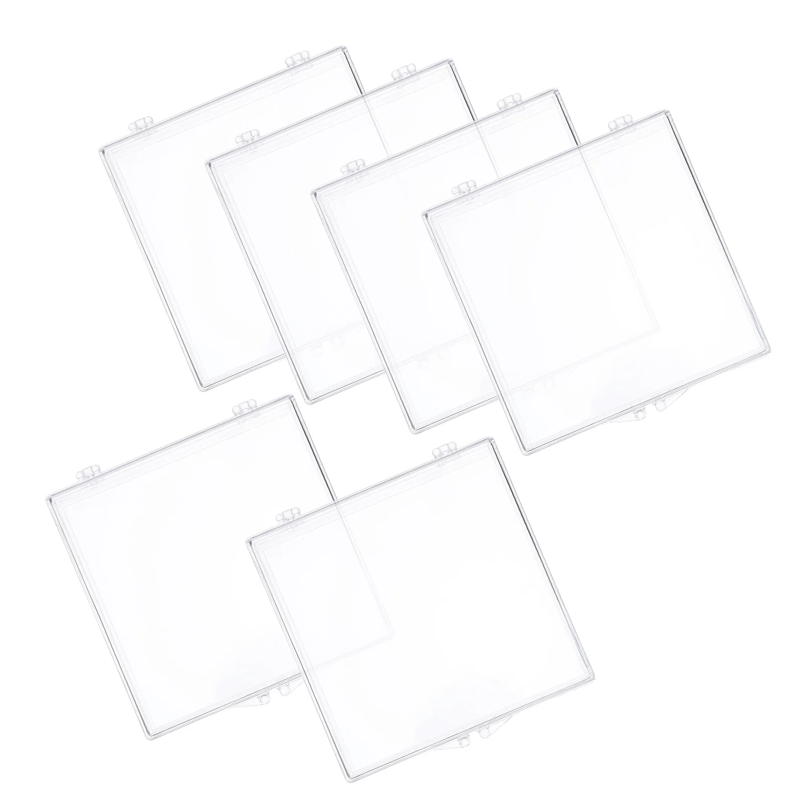

6pcs Butterfly Specimen Box Clear Hinged Plastic Case For Insect Display Storage Transparent Small Keepsake Container Collection