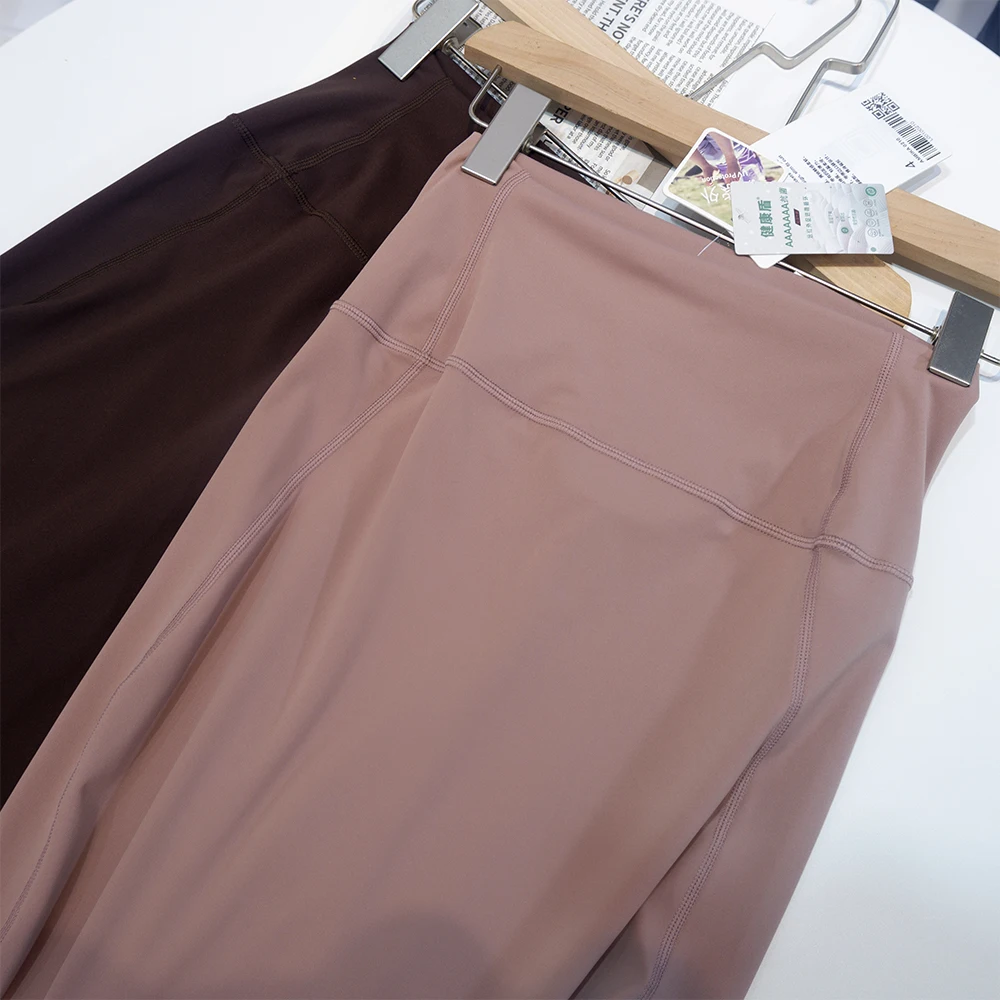 LULU FLORA Hüftbetonter Rock, halber Rock, hohe Elastizität, Yoga mit hoher Taille, Frühling und Sommer, mittellange Länge, Retro-Nude-Stil – Detail 8