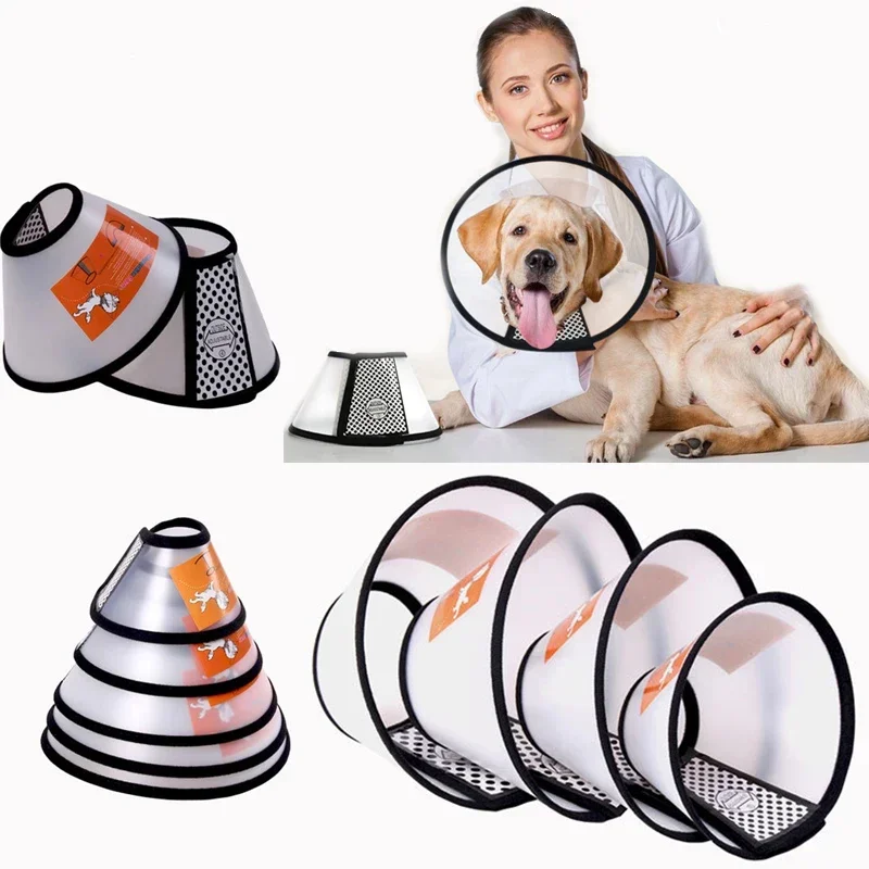 New Pet Elizabethan Collar for Dogs Comfy Cones to Stop Licking Protective Collar for Dog After Surgery Anti-Bite Lick