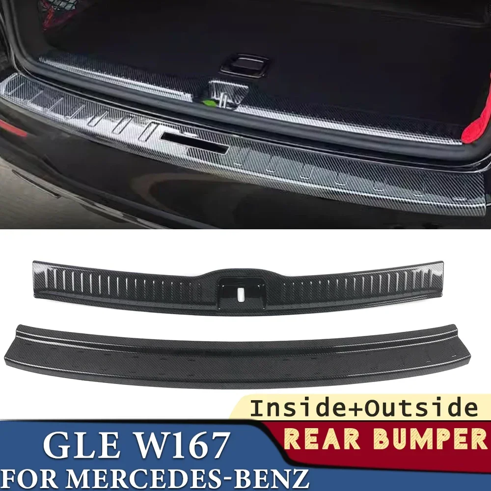 

Trunk Bumper for Mercedes-Benz GLE W167 2019-2024 Car Accessories Stainless Rear Fender Protector Cover Sticker Decoration