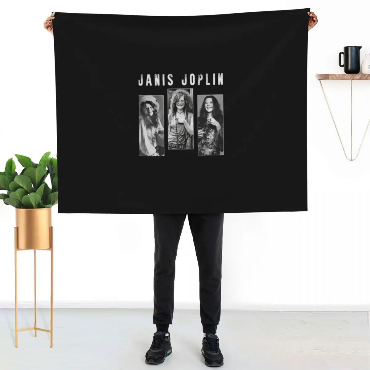 

Vinagge Janis-Joplin art Throw Blanket Cozy Light Blanket for Travel Camping Picnic