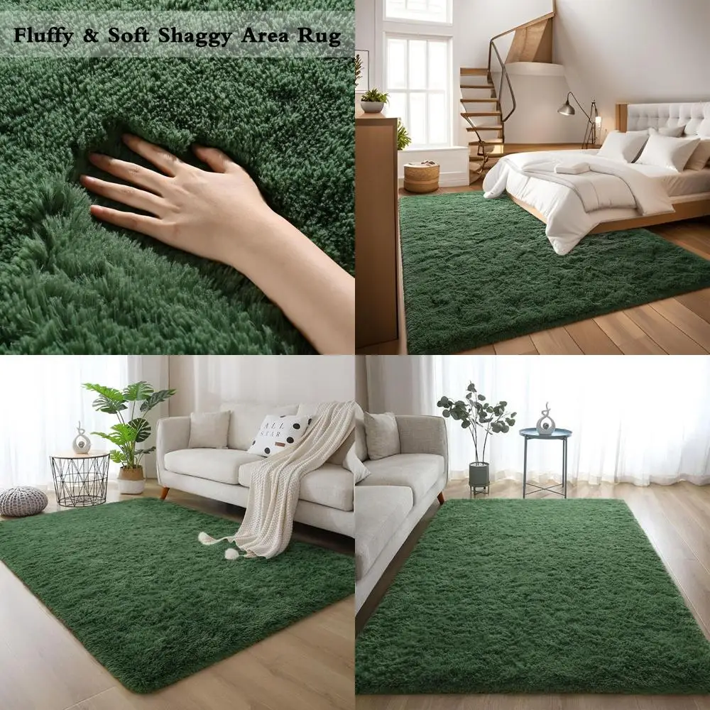 Fluffy Dark Green R…