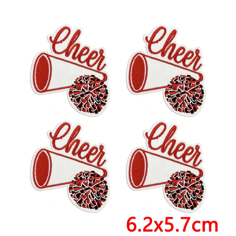 10PCS Cartoon Cheerleading Creative Embroidery Patch English Letter Slogan Patches Iron On Patches For Clothing Hats Jeans DIY