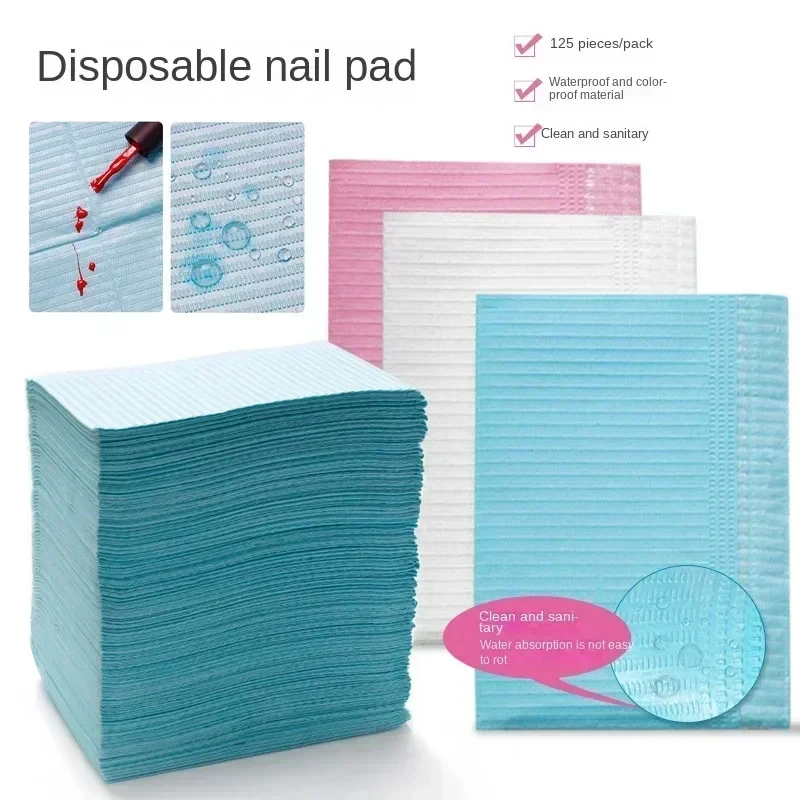 50/125pcs Nail Art Table Mat Disposable Clean Pads for Nails Care Gel Polish Waterproof Tablecloths Manicure Tool Ac cessorie