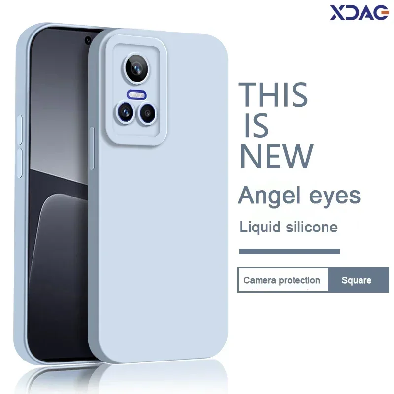 

Angel Eyes Liquid Silicone Phone Case for OPPO Realme GT Neo3 Neo 3 3T 150W 5G Soft Original Candy Cover Lens Protection Housing