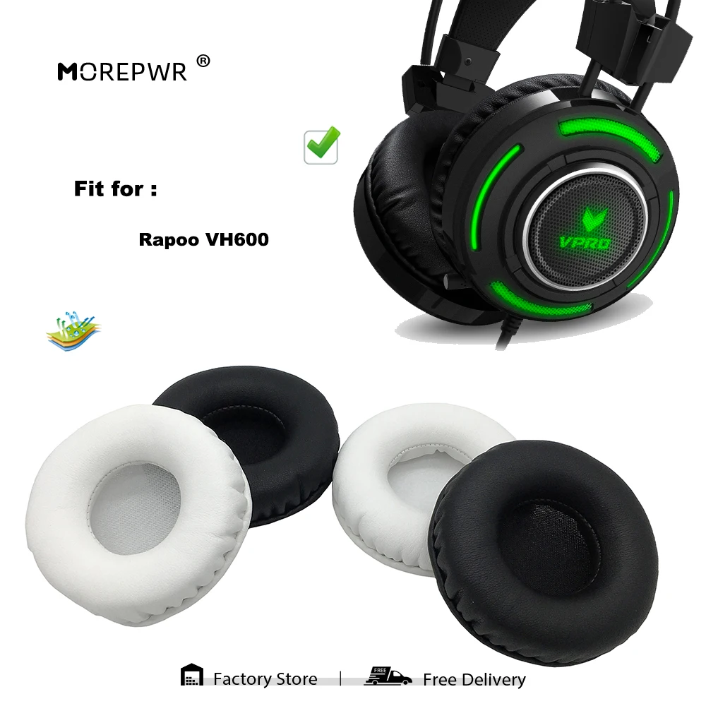 

Morepwr новые обновленные Сменные амбушюры для Rapoo VH600, запчасти для гарнитуры, Кожаная подушка, бархатный чехол для наушников