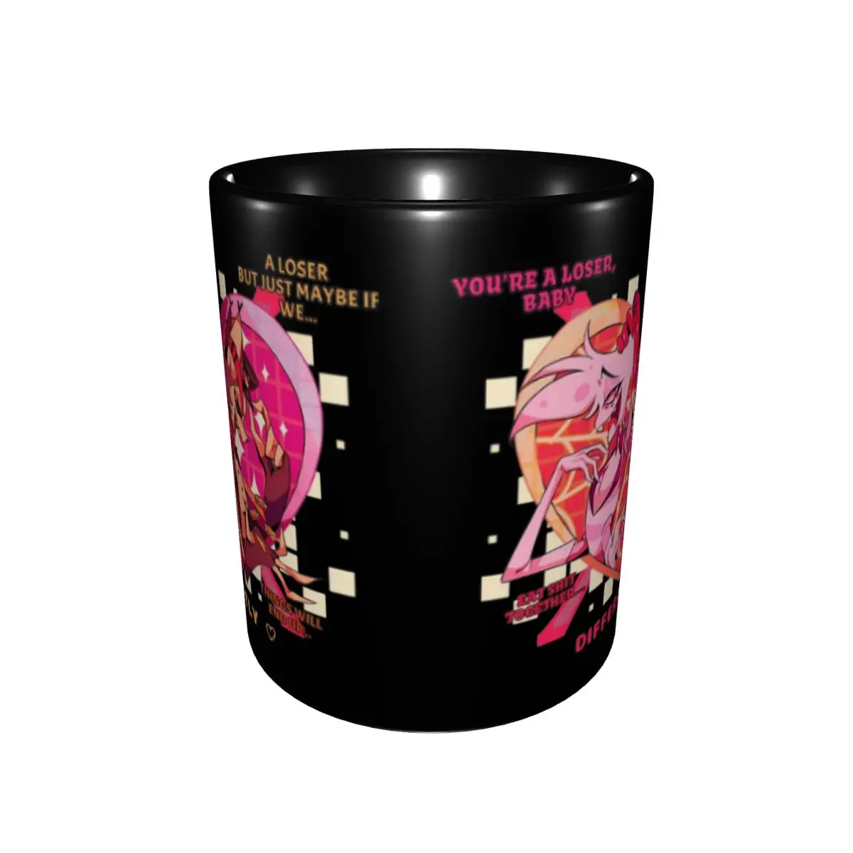 Hazbines Hoteles Alastor Vox 2 Mugs Novelty Coffee Cup Gift For Women Men 2