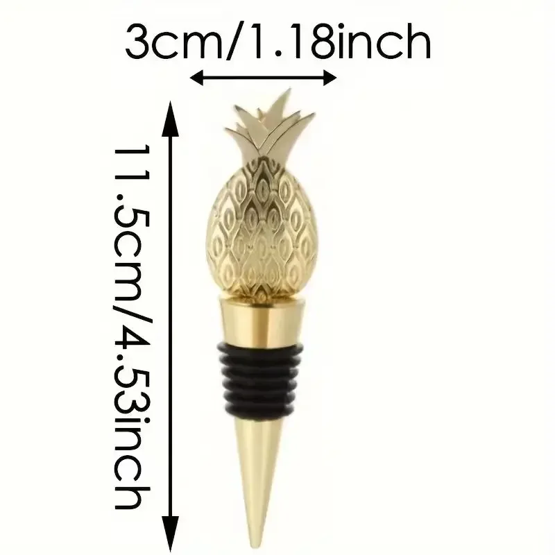 1pc Pineapple Decorative Bottle Stopper Wine Fresher Stopper Birthday Party Gifts Wedding Favors for Guests Anniversary Bottle
