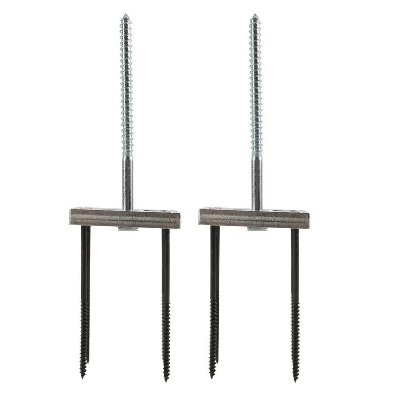 【A08I】Newel Post Mounting Kit- 2 Sets Wood Handrail Installation Hardware Fastener Works On Finished Floors, Stairs