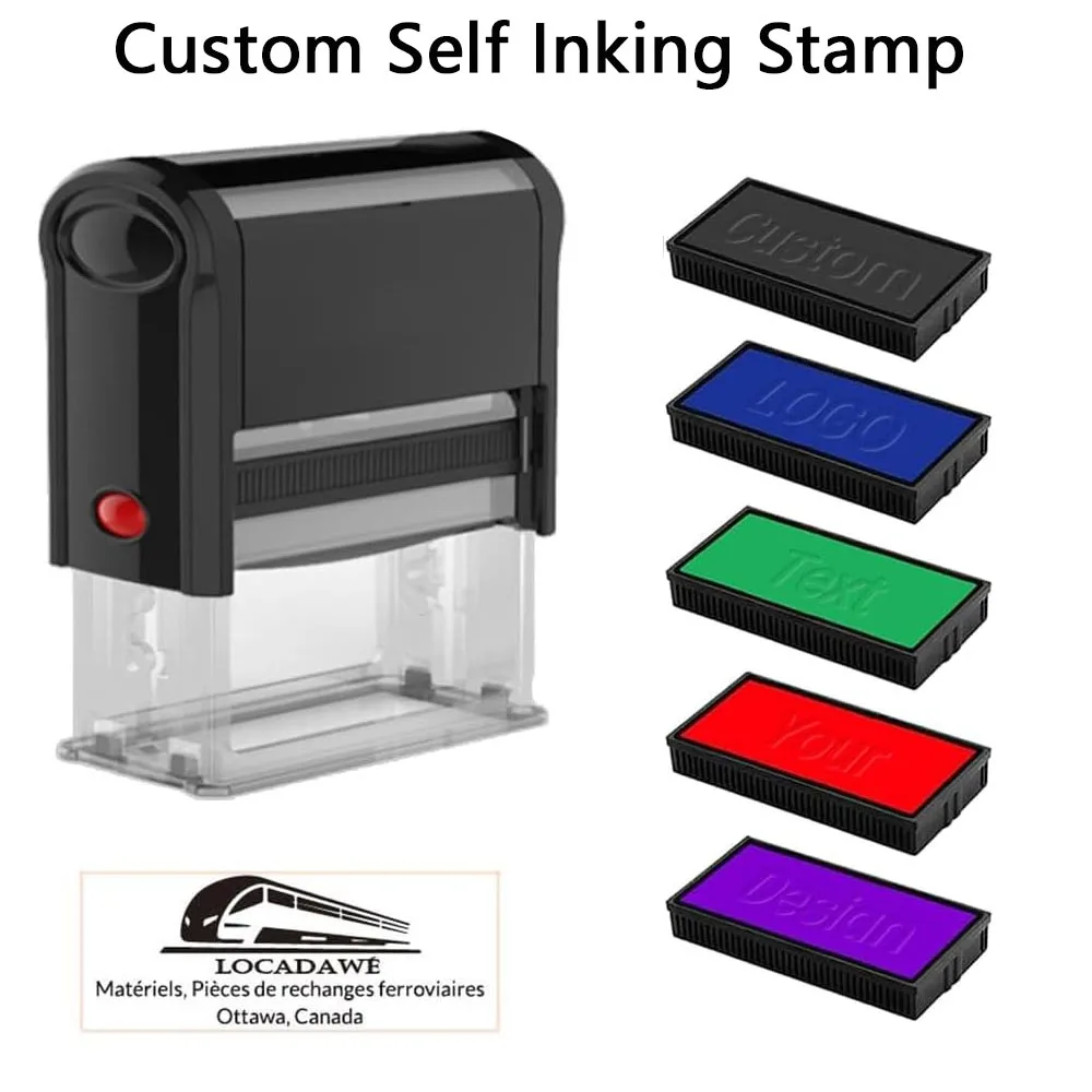 Individueller Selbstfärbender Stempel DIY Gummistempel-Set Benutzerdefiniertes LOGO Personalisierter Selbstfärbender Geschäfts-Adress-Namen-Nummern-Buchstaben-Druckstempel