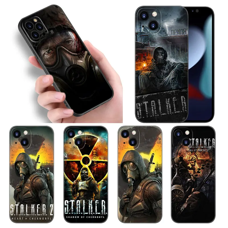 Game Stalker Clear Sky Phone Case For Apple iPhone 12 13 Mini 11 14 15 Pro Max 7 8 Plus X XR XS SE 2020 2022 Black Silicone Case