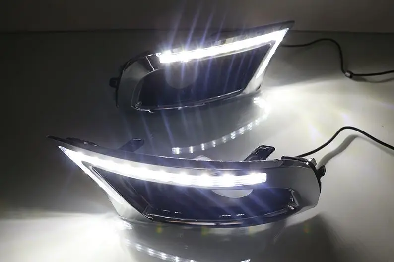 3 Multifunction Car LED DRL Daytime Running Lights For Toyota Camry 2009 2010 2011 Fog Lamp With Yellow Turn Signal