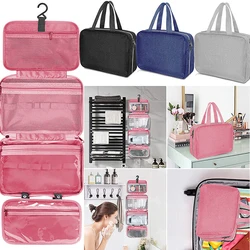 Large Hanging Hook Toiletry Bag Waterproof Folding Handbag Travel Makeup Cosmetic Razor Storage Organizer Case Bathroom Supplies