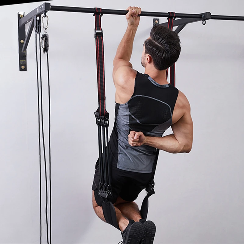 

Adjustable Chin Up Resistance Band Pull Up Assist Band System Pull up Bar Slings Straps Horizontal Bar Hanging Belt Elastic Rope