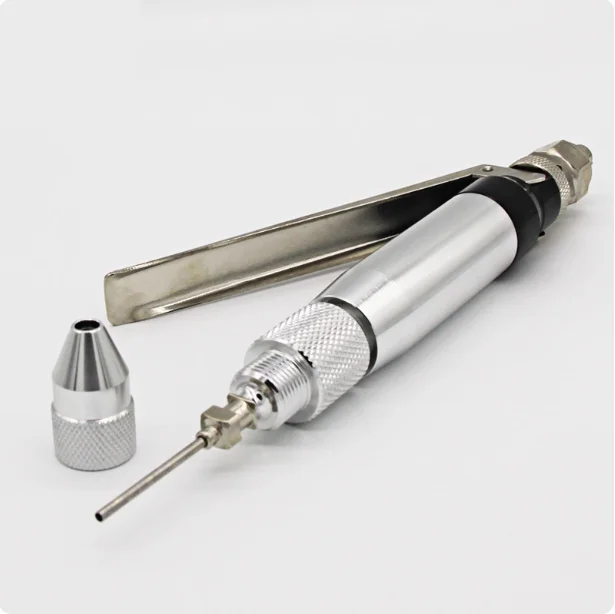 QLH-10 Manual Control Single-Fluid Glue Gun | Pin-Type Low Volume Handheld Dispensing Valve for Low Viscosity Applications