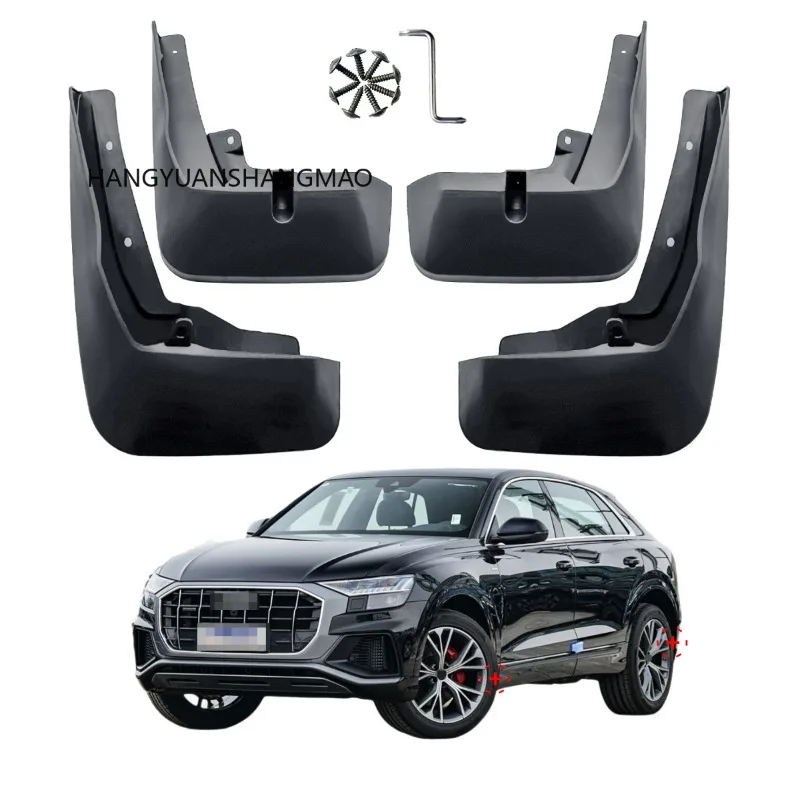 For Audi Q8 Mud Flaps Audi Q8 Mudguards Splash Guards 4pcs 2019-2025（Not for the Audi Q8e-tron）