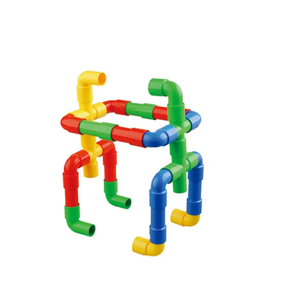 Plastic Water Pipe Building Blocks Toys Pipeline Construction Toys Montessori Educational Toys Children Birthday Gifts