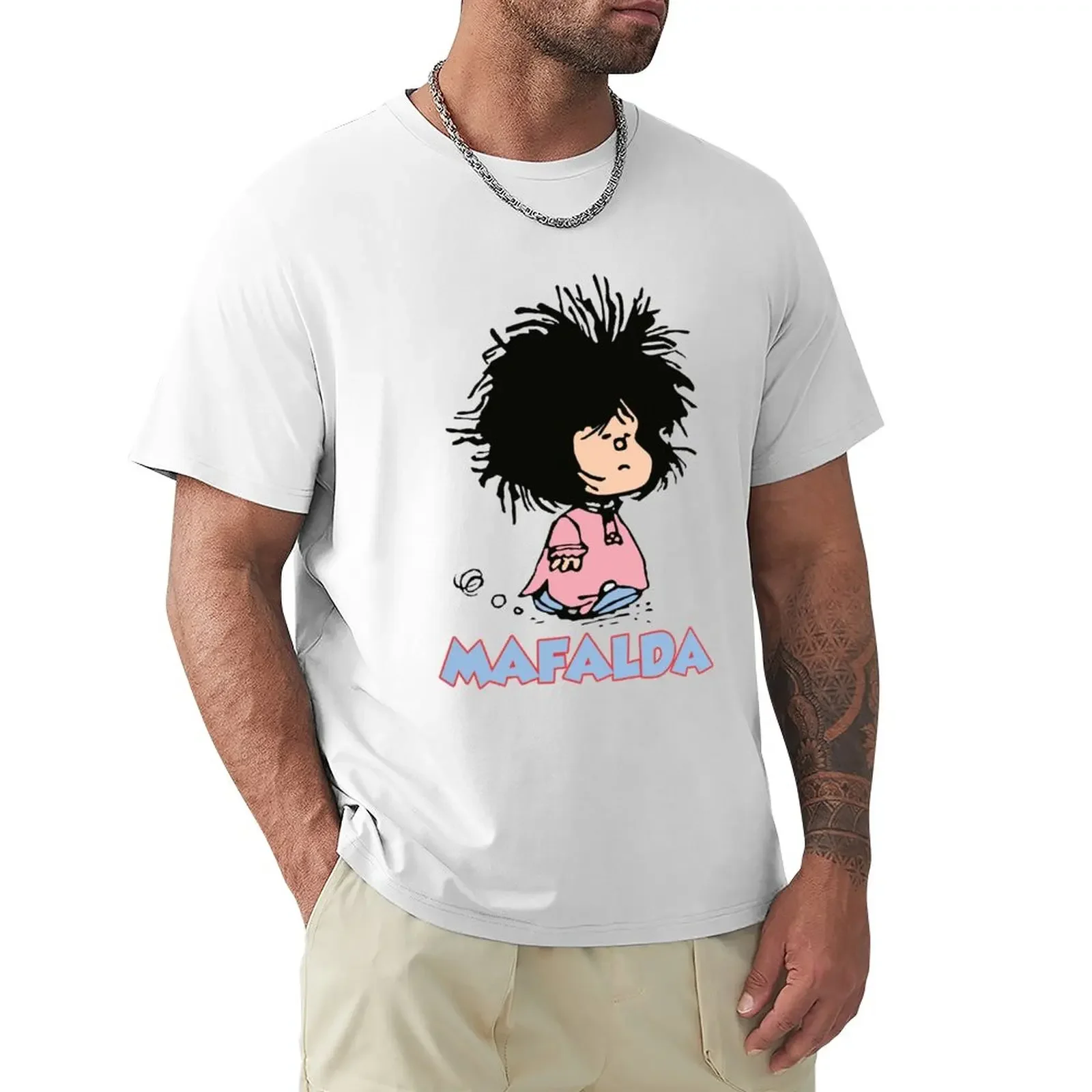 Mafalda T-Shirt kawaii clothes oversized t shirts blank t shirts funny t shirts for men 2024 new arrival summer hot manga style