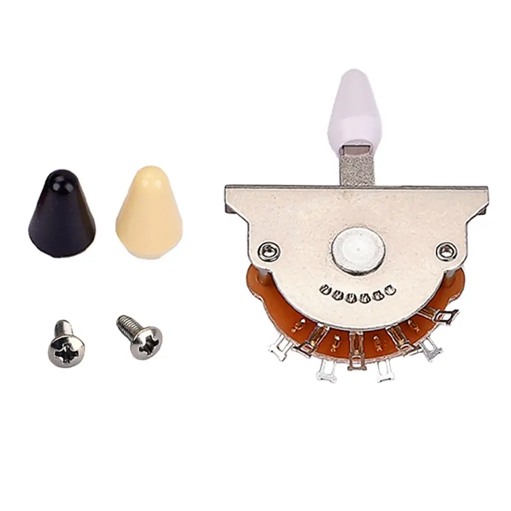 Guitar 5 Way Pickup Selector Switch Copper Plastic Lever Toggle Accessory for Electric Bass Guitar Replacement