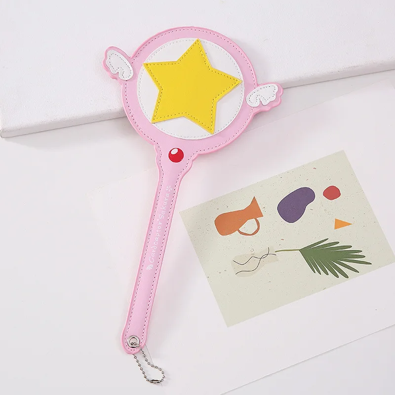 Kawaii Anime Cardcaptor Sakura Magic Wand Toy Card Case Bus Card Holder Cerberus Princess Pink Cute Star Rod Toy