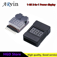 1PCS RC Voltage Display Battery Low Alarm Buzzer BX100 1S-8S Meter Tester Lipo Battery Monitor For RC Car Drone Helicopter