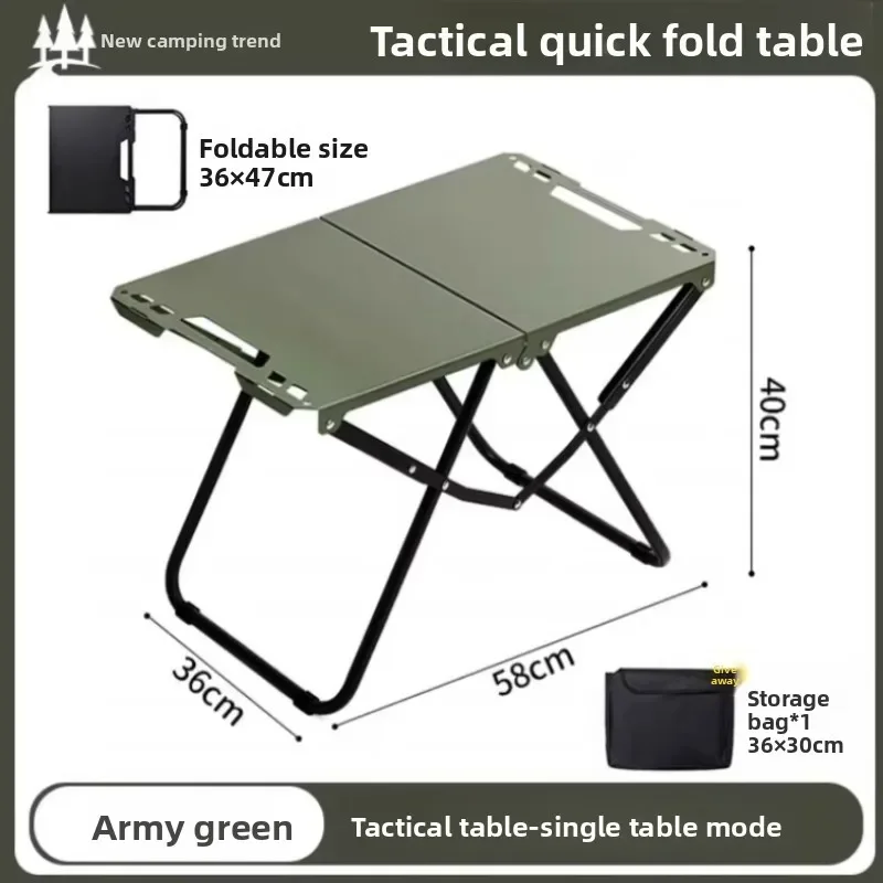 Outdoor Folding Table Portable Tactical Camping Table Multifunctional Picnic Table Lightweight Tactical Table Spread Table
