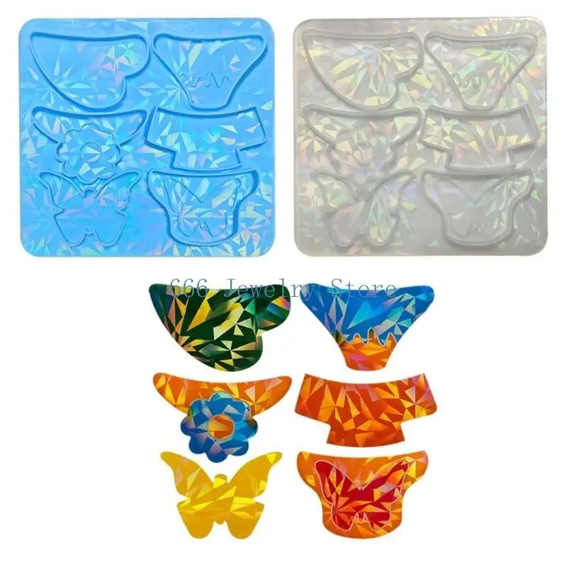 

F2TD Silicone Light Hair Clips Barrette Grasping Clip Mold for Valentines Gift