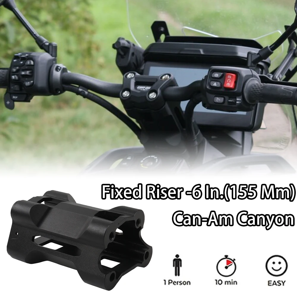 

2025 Can-Am Canyon Redrock XT Подставки для руля 6 дюймов 155 мм Черный комплект зажимов для руля Универсальный 2026