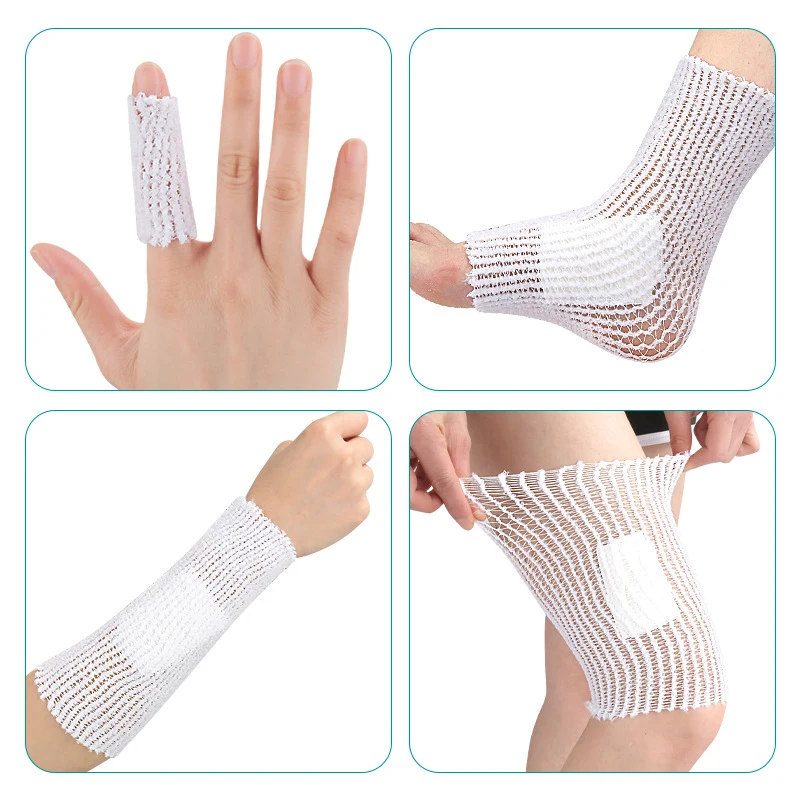 1 Roll Elastic Net Wound Dressing Net Tubular Bandage Mesh Tubing Tubular Gauze Fix Breathable Bandage Retainer For Wrist Elbow