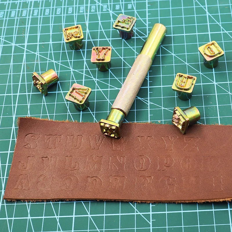 26 Capital Letters Leather Stamping Tool Set Metal Fancy Alphabet Stamp Print Kit for Leather Art Craftwork Carving