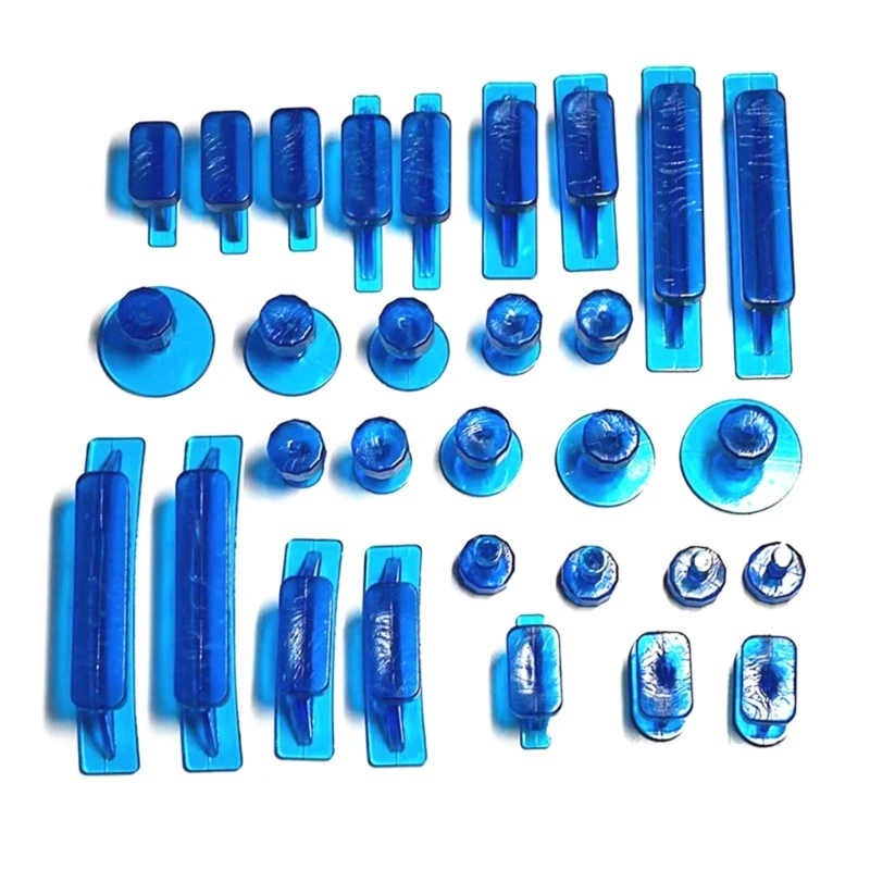 30Pcs Universal Car Dent Repair Puller Car Repair Tools Metal Plastic Suction Cup Hail Pit Sagging Repair Glue Pulling Tabs