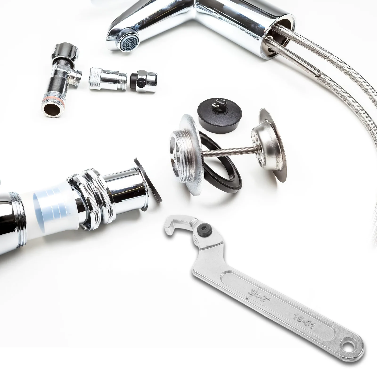 

2Pcs Water Meter Nut Spanner Wrench Special Hook Absorbing Round Nut Opener Tool for Water Meter Cover Removal