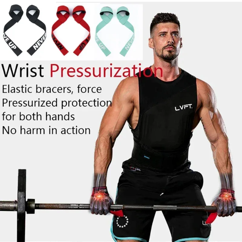 Fitness Lifting Wrist Strap Brace for Weightlifting Crossfit Bodybuilding Support Kettlebell Dumbbell Weights Strength Workout image 2