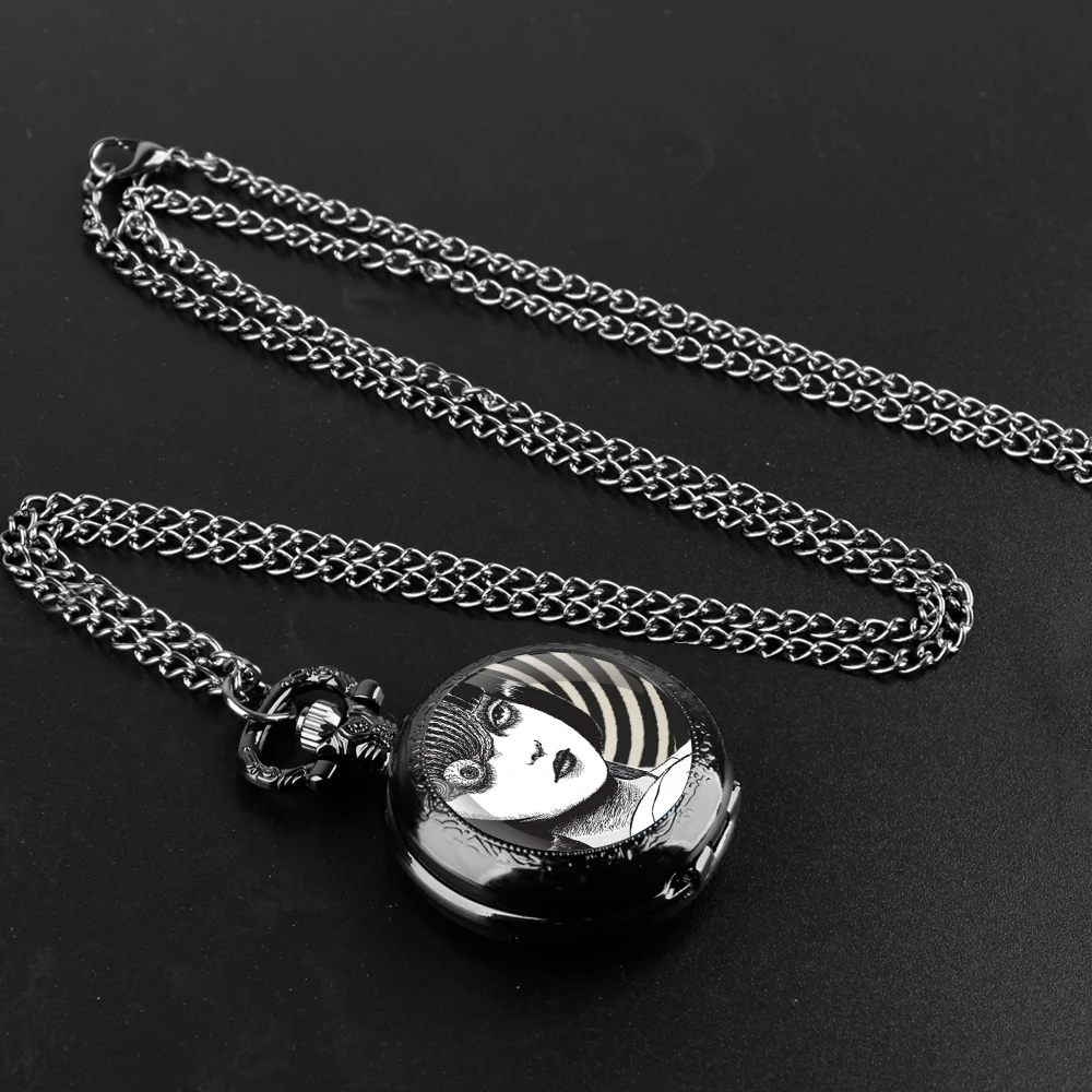 Japanese Horror Manga Pendant Quartz Pocket Watch Souvenir Chain Pocket Watch Arabic Numerals With Personality Gift