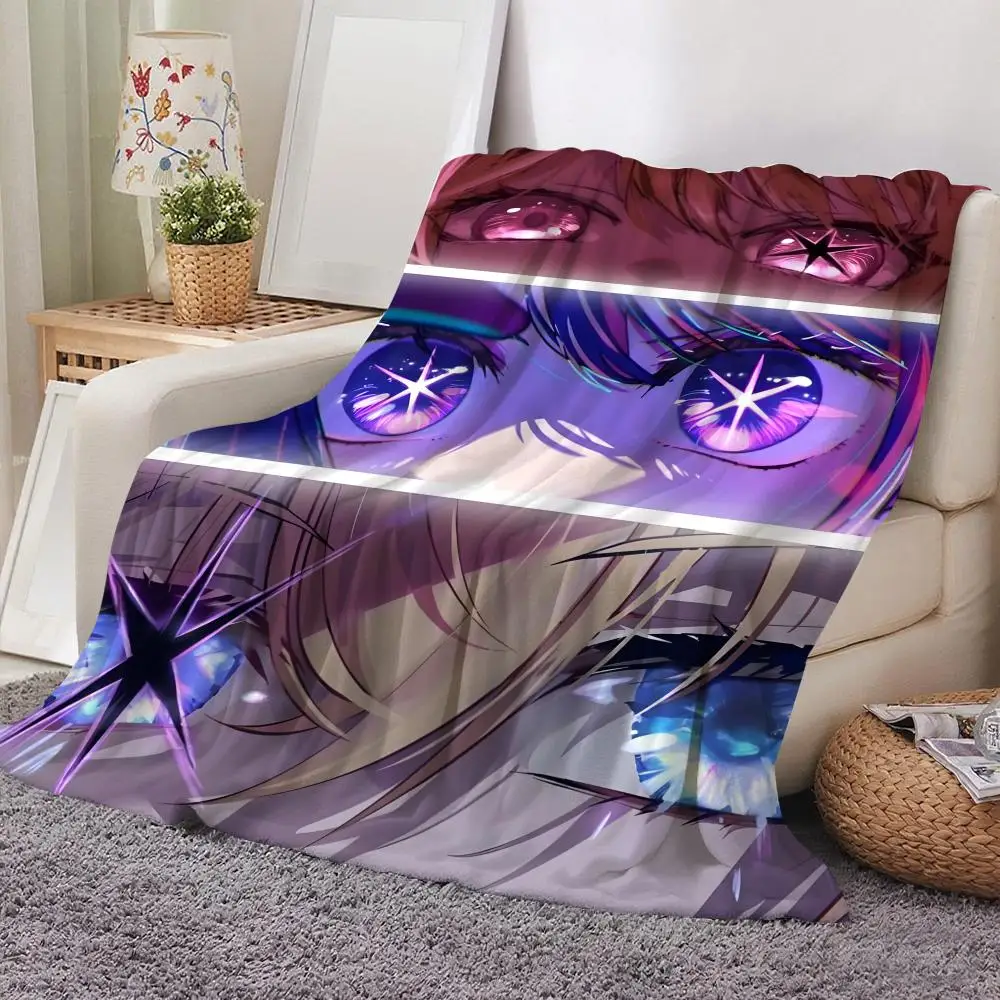 O-Oshi no K-Ko Anime Throw Soft Flannel Throw Blanket Lightweight Cooling Summer AC Nap Blanket for Sofa Bed Couch Travel