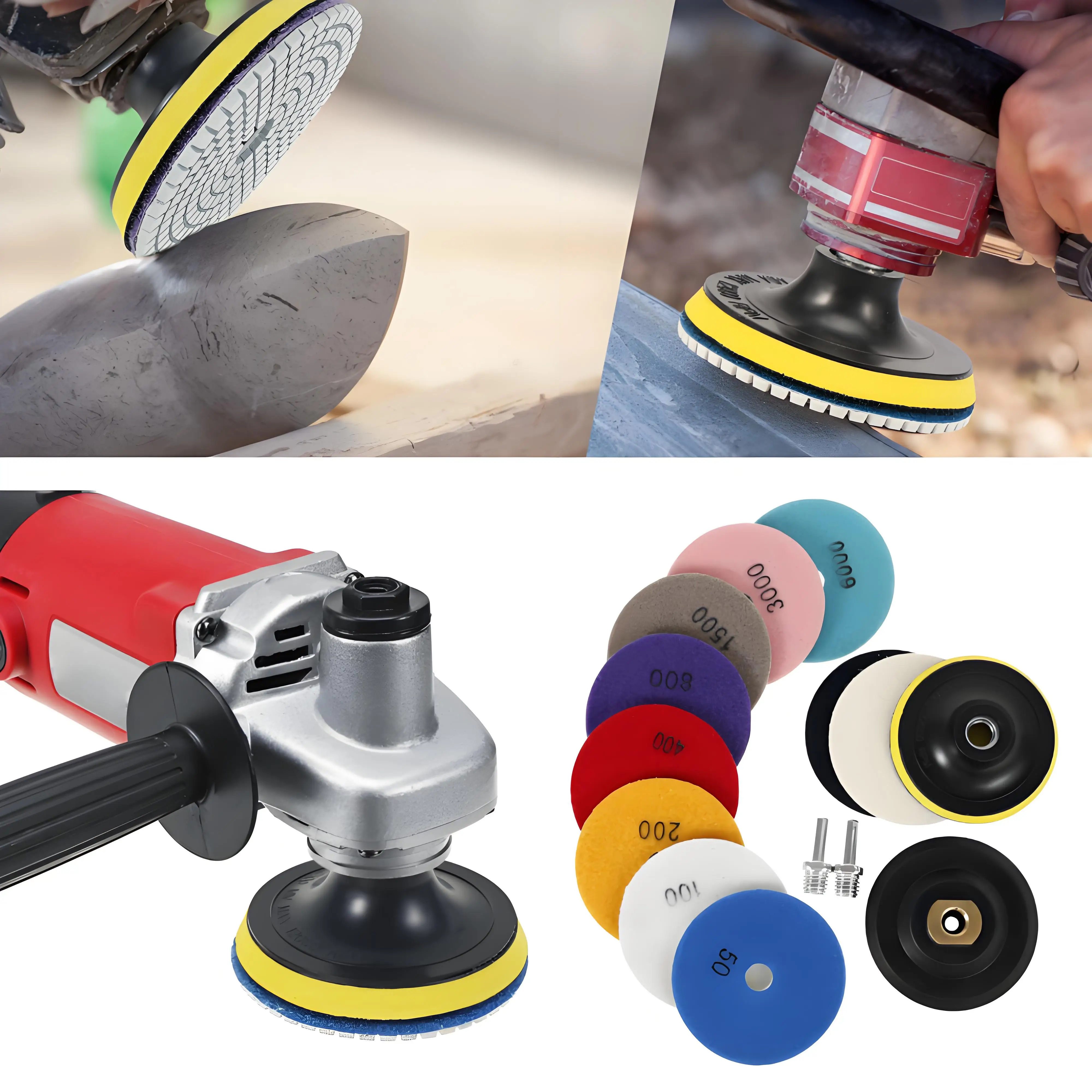 

Алмазные полировальные подушечки, износостойкие универсальные сухие и влажные полированные диски для шлифования мрамора, гранита, бетона, абразивный шлифовальный набор