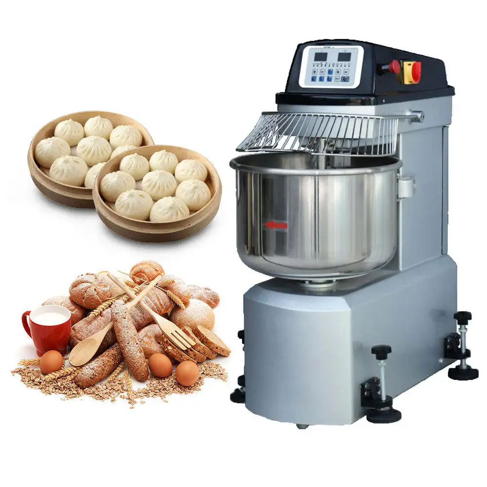 10 kg Spiral Dough Mixer Restaurant Pizza Baking Equipment Reversible Bowl Bread Dough Mixer Flour Kneader Machine