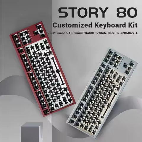 STORY80 Mechanical Keyboard CNC Aluminum Kit Wireless/Wired Gasket Quick Release Hot-Swap RGB Custom 80% Gaming Keyboard QMK/VIA
