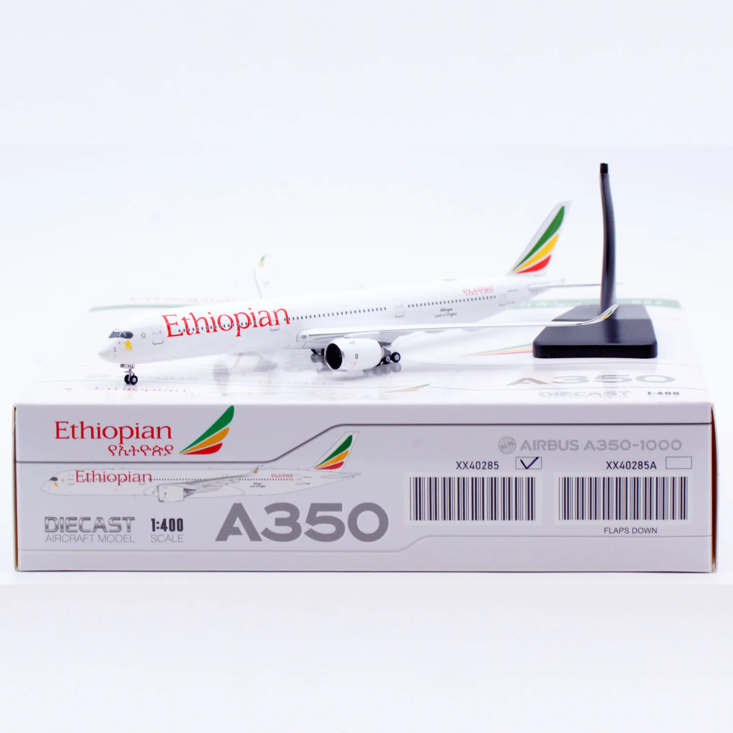 

Коллекционная модель самолета из сплава XX40285 JC Wings 1:400, Эфиопия, "StarAlliance" Airbus A350-1000, литая под давлением, ET-BAX